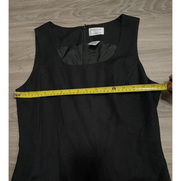 Women's PREVIEW COLLECTION BLACK SLEEVELESS DRESS Size 10 MIDI Chic - Picture 6 of 15